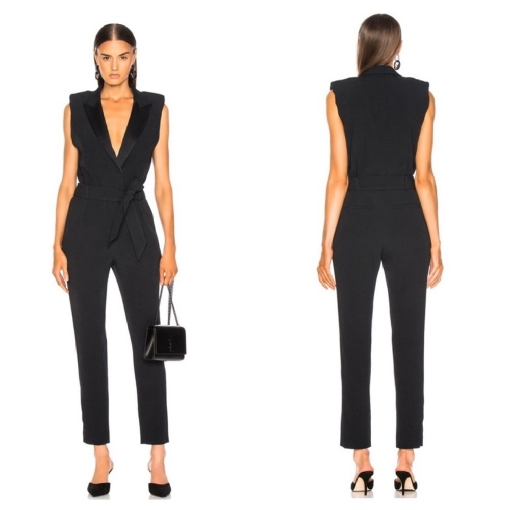IRO Black V-Neck Jumpsuit